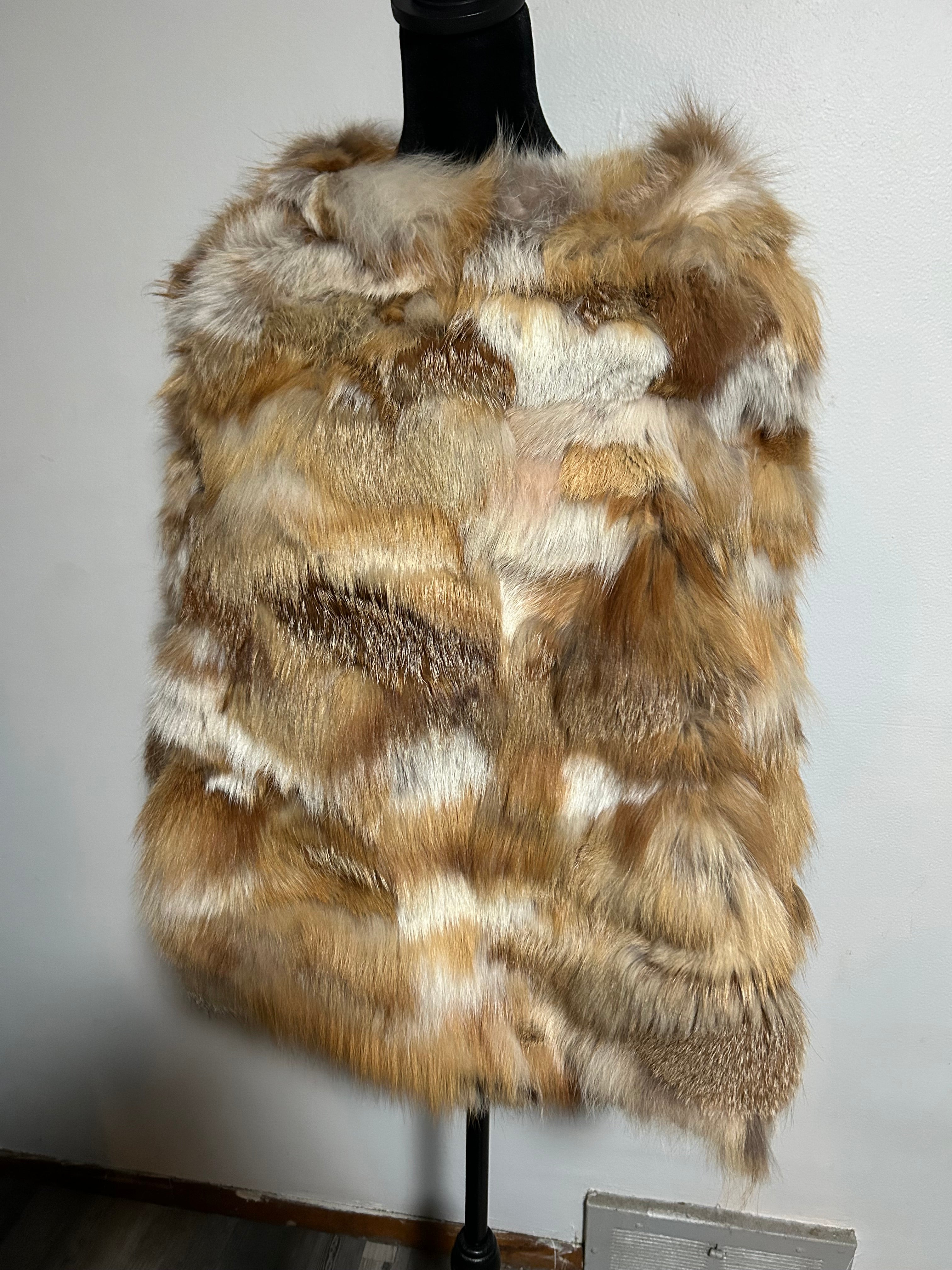 Red Fox fur poncho