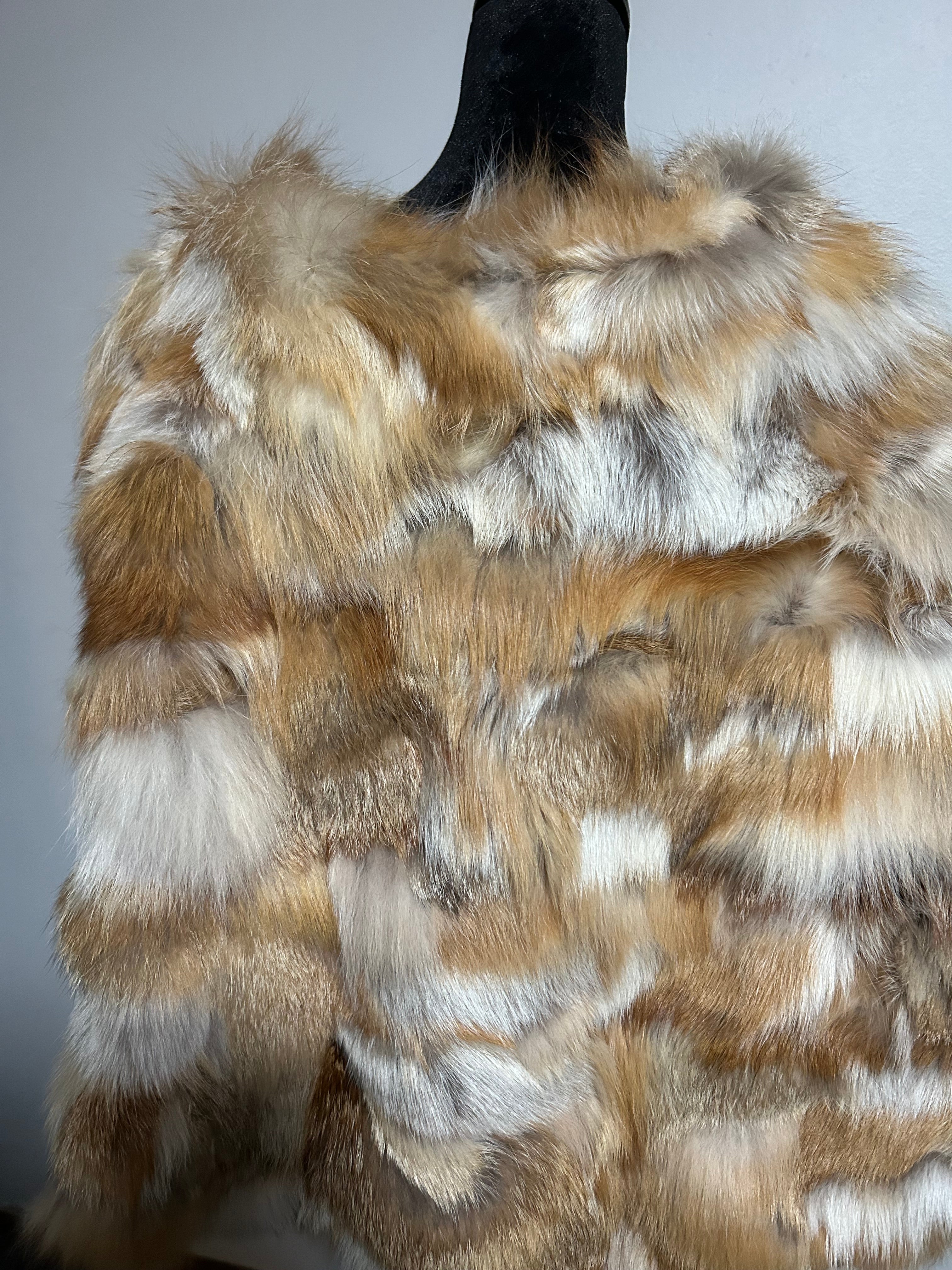 Red Fox fur poncho
