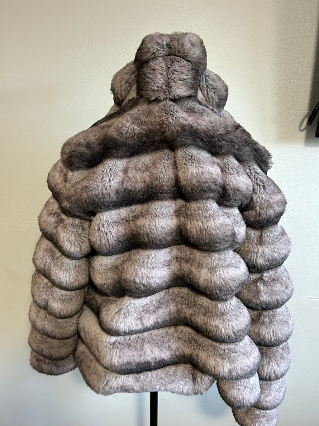 Rex Rabbit Chinchilla Fur Jacket size M