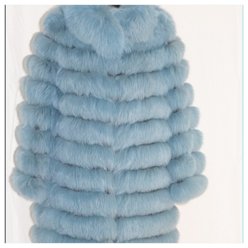 Skyblue fox coat