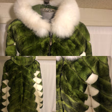 Rex Rabbit Shed Green and White Fox hooded Jacket