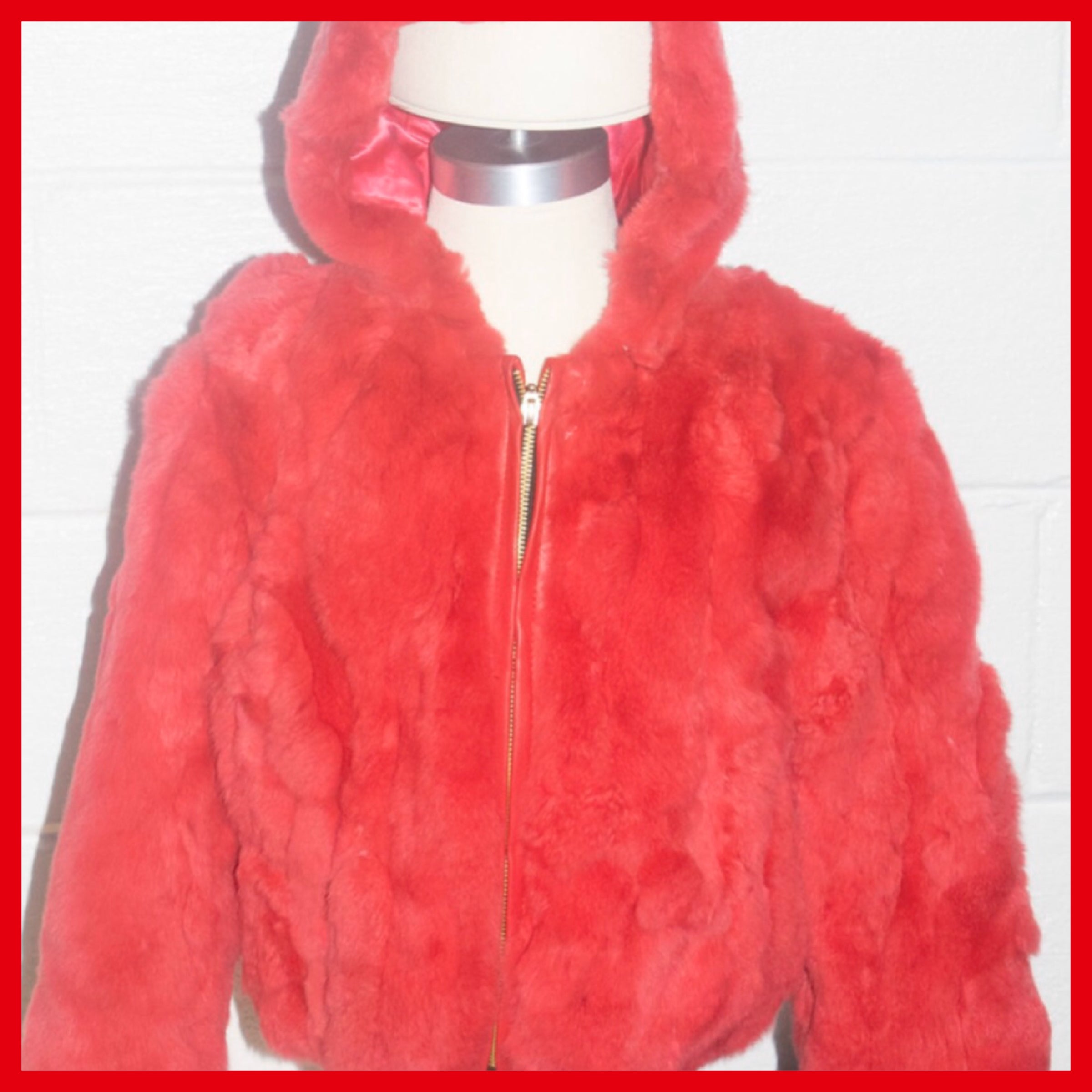 Kids Bomber Rabbit Fur Jacket