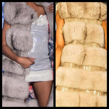 Silver White Fox Fur Vest