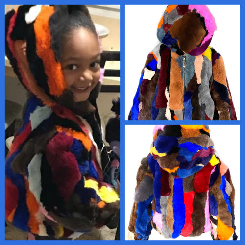 Kids multi color bomber jacket